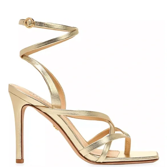 Veronica Beard
Abriella Metallic Leather Strappy Sandals - Picture 2 of 6